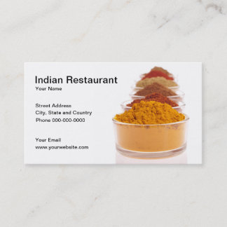 Visitekaartje voor restaurants in India