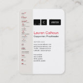 visitekaartje voor review/copywriter (Achterkant)