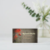 visitekaartje voor rode bloemen (Staand voorkant)