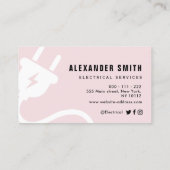 visitekaartje voor rode elektrische services (Achterkant)