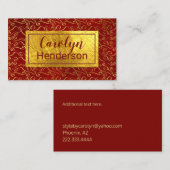 Visitekaartje voor rode en goudzonden (Voorkant / Achterkant)