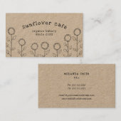 visitekaartje voor roestvrij zonnebloempelen (Voorkant / Achterkant)