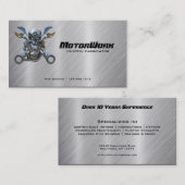 Visitekaartje voor roestvrijstalen motorfiets (Voorkant / Achterkant)