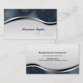 Visitekaartje voor rokerige Zebra Print Realtor Re (Voorkant / Achterkant)