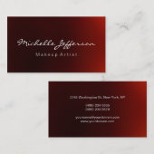 Visitekaartje voor rood kleurentemperatuurscript (Voorkant / Achterkant)