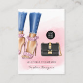 Visitekaartje voor roze en goudMode (Voorkant)