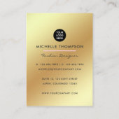 Visitekaartje voor roze en goudMode (Achterkant)