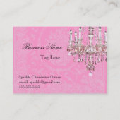 Visitekaartje voor roze en mousserende luchters (Achterkant)