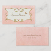 Visitekaartje voor roze en roze filamentgarens (Voorkant / Achterkant)