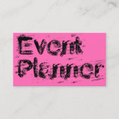 Visitekaartje voor roze en zwarte grunge Typografi (Voorkant)