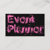 Visitekaartje voor roze en zwarte grunge Typografi (Voorkant)