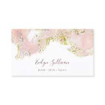 visitekaartje voor roze marmering