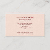 Visitekaartje voor roze telefooncentrale (Achterkant)