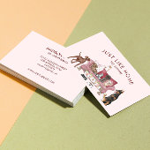 Visitekaartje voor roze telefooncentrale