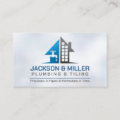 Visitekaartje voor sanitair- en tegeldiensten (Voorkant)