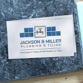 Visitekaartje voor sanitair- en tegeldiensten