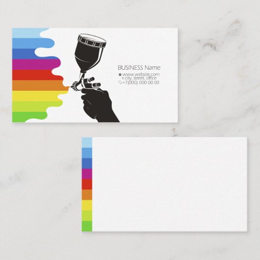 Visitekaartje voor schilder (Voorkant / Achterkant)