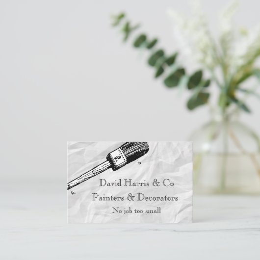 Visitekaartje voor schilder en decorator (Staand voorkant)