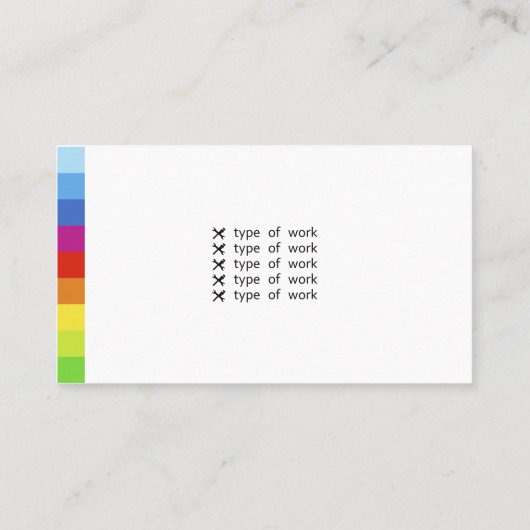 Visitekaartje voor schilder- en verfwerk (Achterkant)