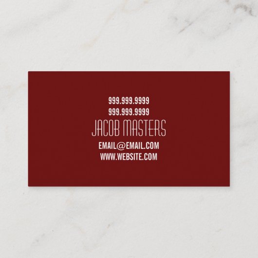 Visitekaartje voor schilderconstructie (Achterkant)