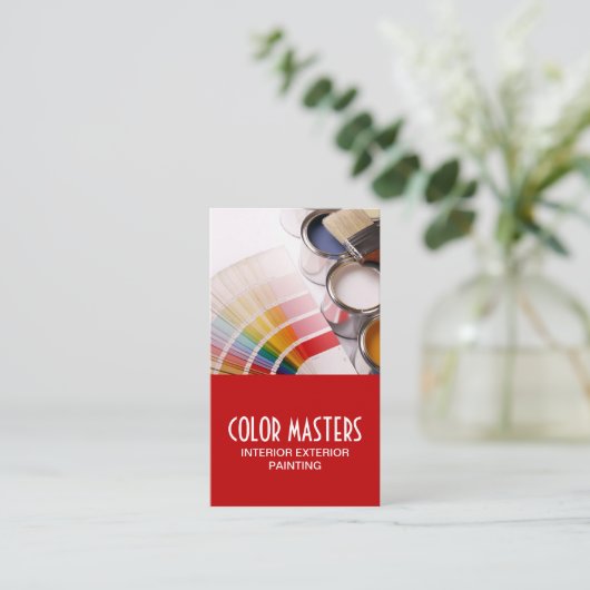 Visitekaartje voor schilderconstructie (Staand voorkant)