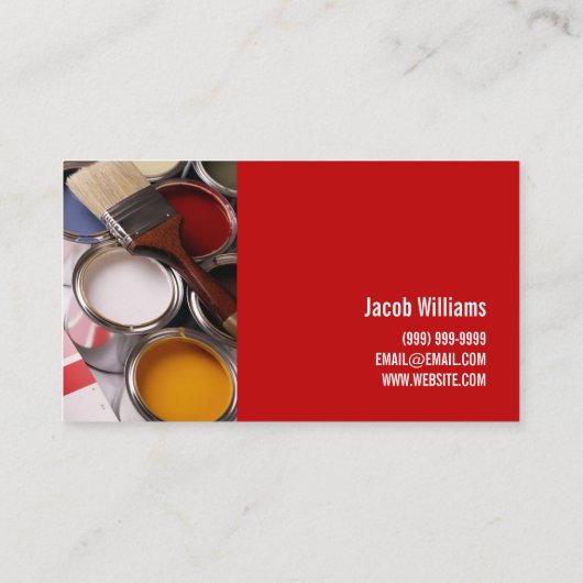 Visitekaartje voor schilderconstructie (Achterkant)