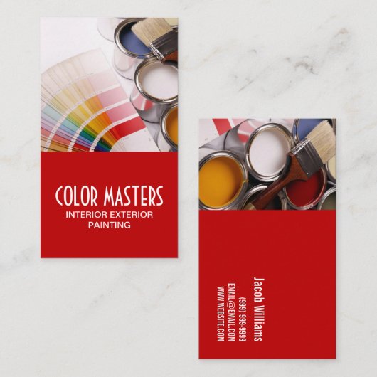 Visitekaartje voor schilderconstructie (Voorkant / Achterkant)