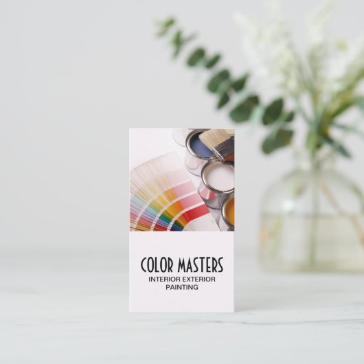 Visitekaartje voor schilderconstructie (Staand voorkant)