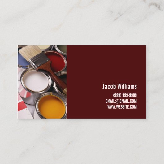 Visitekaartje voor schilderconstructie (Achterkant)