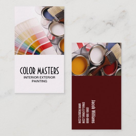 Visitekaartje voor schilderconstructie (Voorkant / Achterkant)