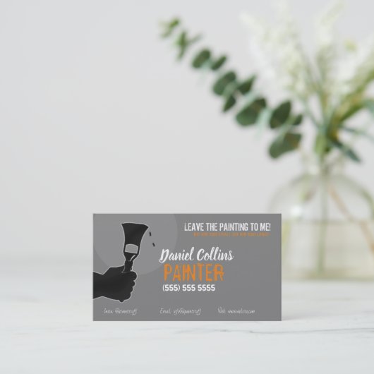 Visitekaartje voor schilderen (Staand voorkant)