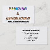 Visitekaartje voor schilderen en renoveren van ser (Voorkant / Achterkant)