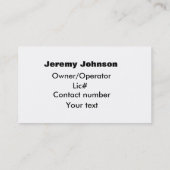 Visitekaartje voor schilderen en renoveren van ser (Achterkant)