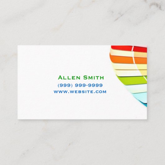 Visitekaartje voor schilderijen (Achterkant)