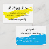 Visitekaartje voor schilders en decoratoren (Voorkant / Achterkant)