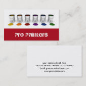 Visitekaartje voor schilders en decoratoren (Voorkant / Achterkant)