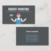 Visitekaartje voor schilderverfservices bevestigen (Voorkant / Achterkant)