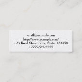 Visitekaartje voor schone en conservatieve haarsta (Achterkant)