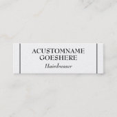 Visitekaartje voor schone en conservatieve haarsta (Voorkant)