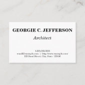 Visitekaartje voor schone en eenvoudige architectu (Voorkant)