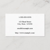 Visitekaartje voor schone en eenvoudige versterkin (Achterkant)