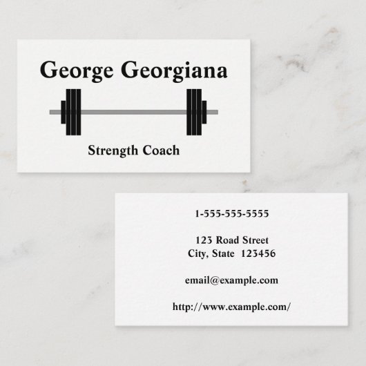 Visitekaartje voor schone en eenvoudige versterkin (Voorkant / Achterkant)