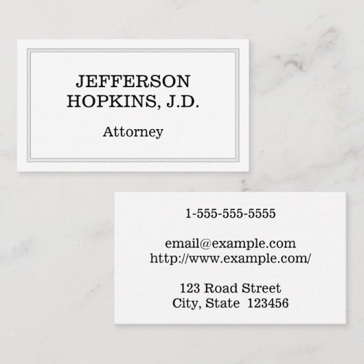 Visitekaartje voor schone en professionele openbar (Voorkant / Achterkant)