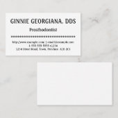 Visitekaartje voor schone en professionele prothes (Voorkant / Achterkant)