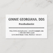 Visitekaartje voor schone en professionele prothes (Voorkant)