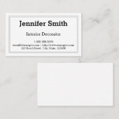 Visitekaartje voor schone en vlakke binnenbekledin (Voorkant / Achterkant)