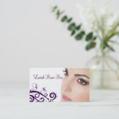 Visitekaartje voor schone kosmetologie (Paars) (Staand voorkant)