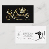 Visitekaartje voor schoonheidssalon en kapsalon (Voorkant / Achterkant)