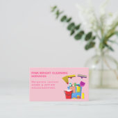 Visitekaartje voor schoonmaakdiensten in het huis (Staand voorkant)