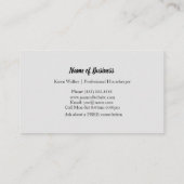 Visitekaartje voor schoonmaakdiensten in het huis (Achterkant)